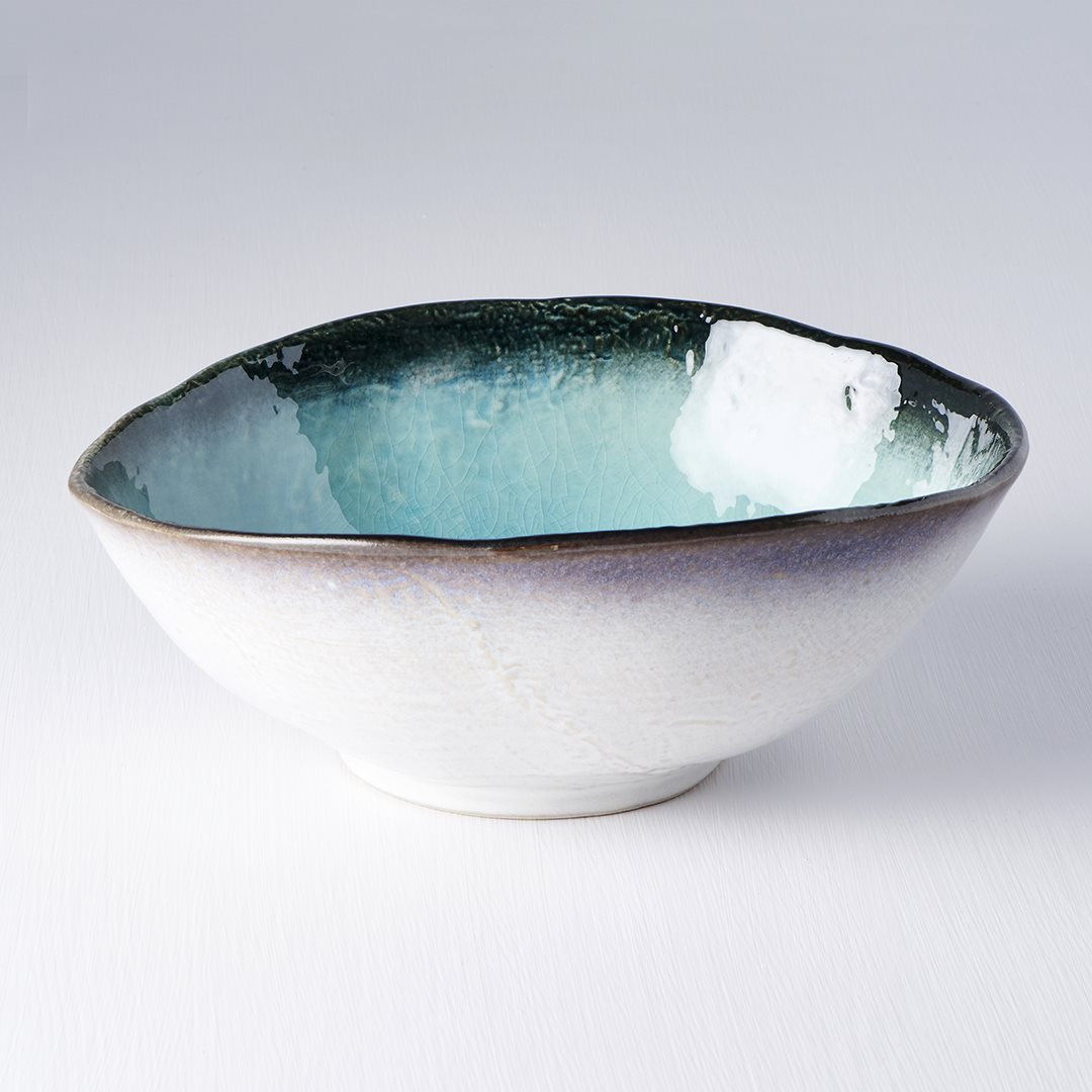 Made In Japan Velká mísa s nepravidelným okrajem Sky Blue 24 cm 1200 ml