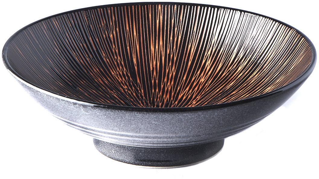 Made In Japan Ramen mísa Bronze Converging 24 cm 900 ml