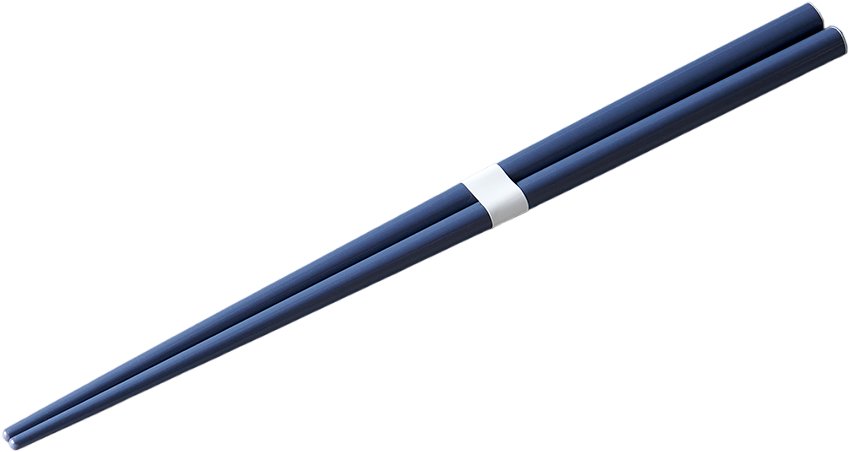 Jídelní hůlky 22,5 cm, námořnická modrá / bílá, bambus, MIJ