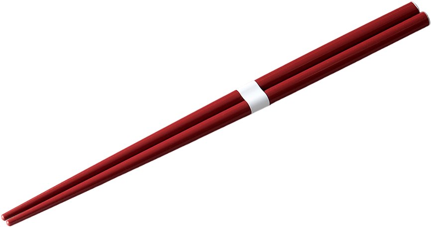 Made In Japan Jídelní hůlky 22,5 cm, tmavě červené/bílé, bambus