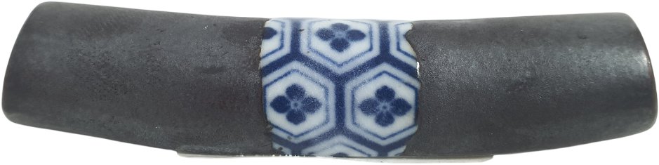 Made In Japan Oblázek na odložení hůlek Kikko Cylinder, černý, keramika