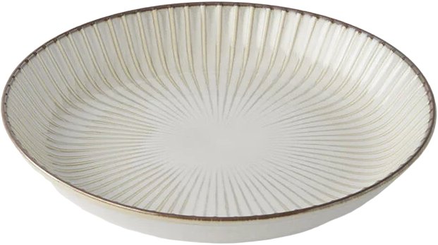 Jídelní talíř WHITE SENDAN 22,5 cm, bílá, keramika, MIJ