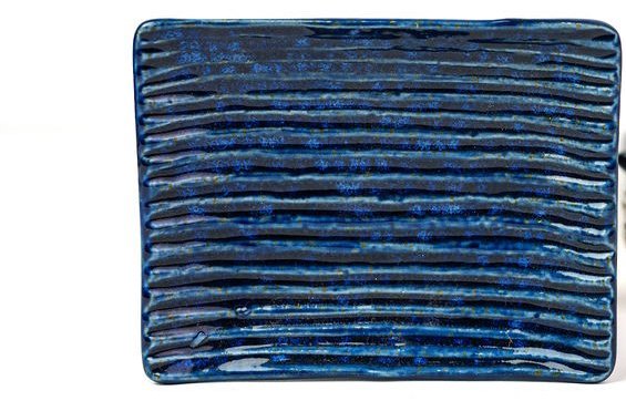 Made in Japan Servírovací talíř Contour 17,5 x 10 cm, modrý, keramika