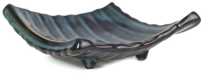 Made in Japan Servírovací talíř Neptune 14 x 11 cm, modrý, keramika