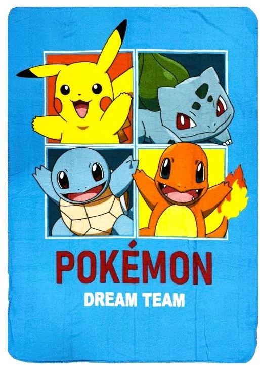 Mister Licence Flísová deka Pokémon modrá 100 × 140 cm