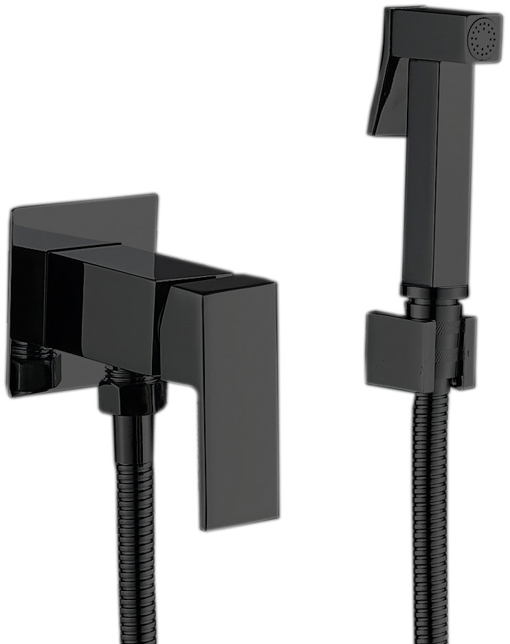 MIXXUS Bidetová baterie s bidetovou sprškou Premium Kubus 002 (Inner) Black