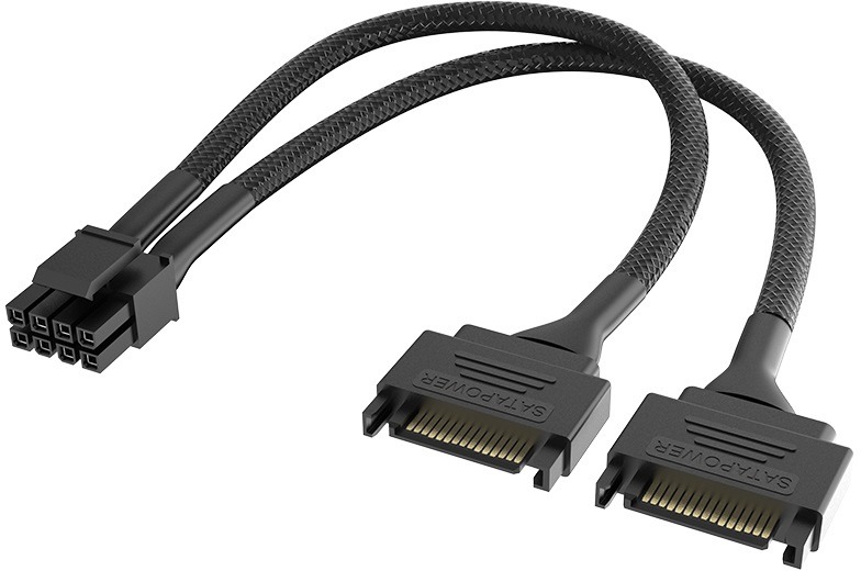 AKASA - Dual SATA na 8-Pin CPU Power Adapter Cable / AK-CBPW33-15
