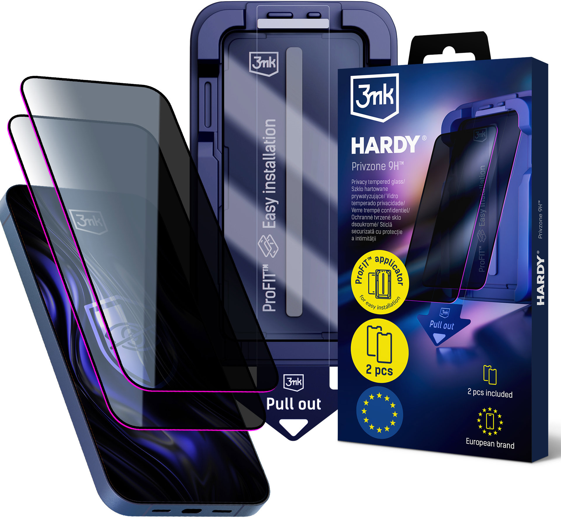 3MK Hardy Privzone 9H pro Apple iPhone 15/16