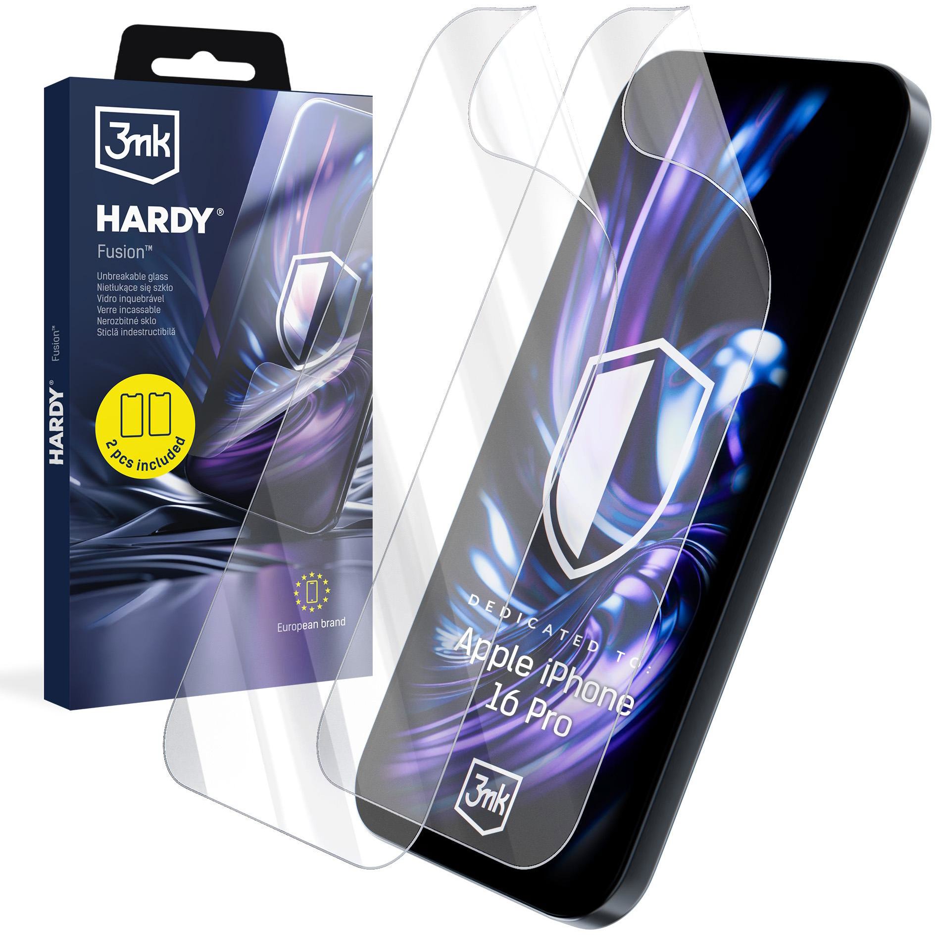 3MK hybridní sklo HARDY Fusion pro Apple iPhone 16 Pro (2ks)