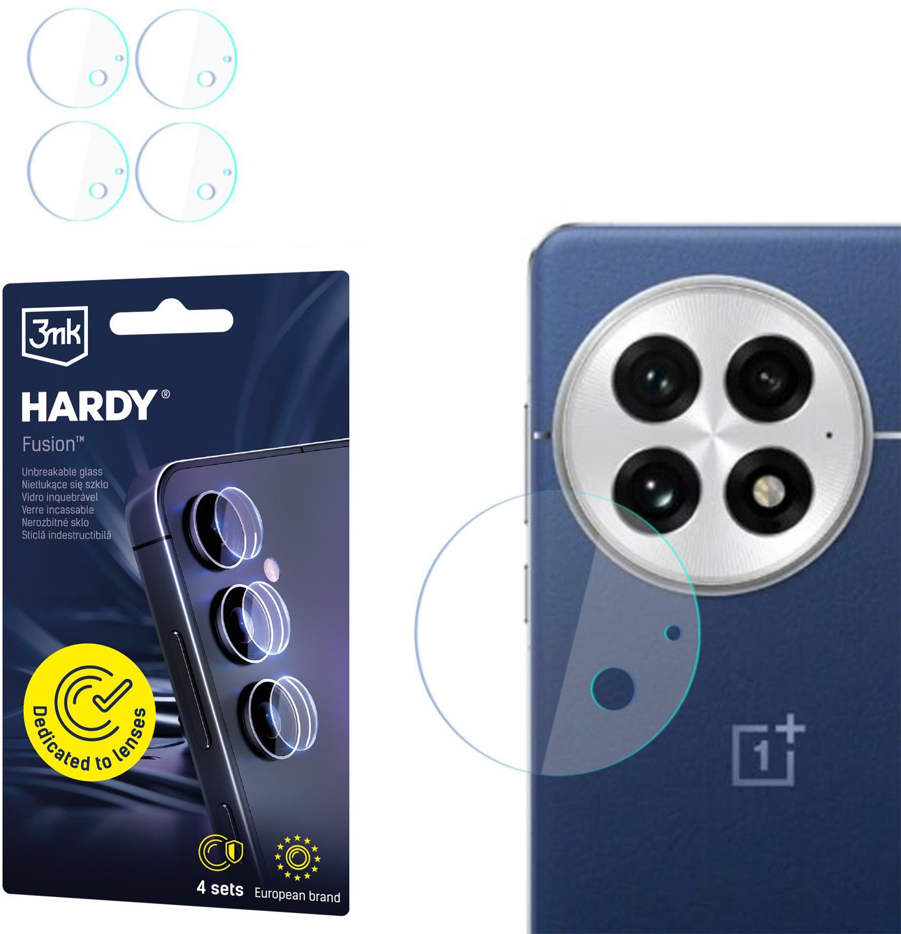 3MK hybridní sklo HARDY Fusion Lens Protection pro OnePlus 13 (4ks)
