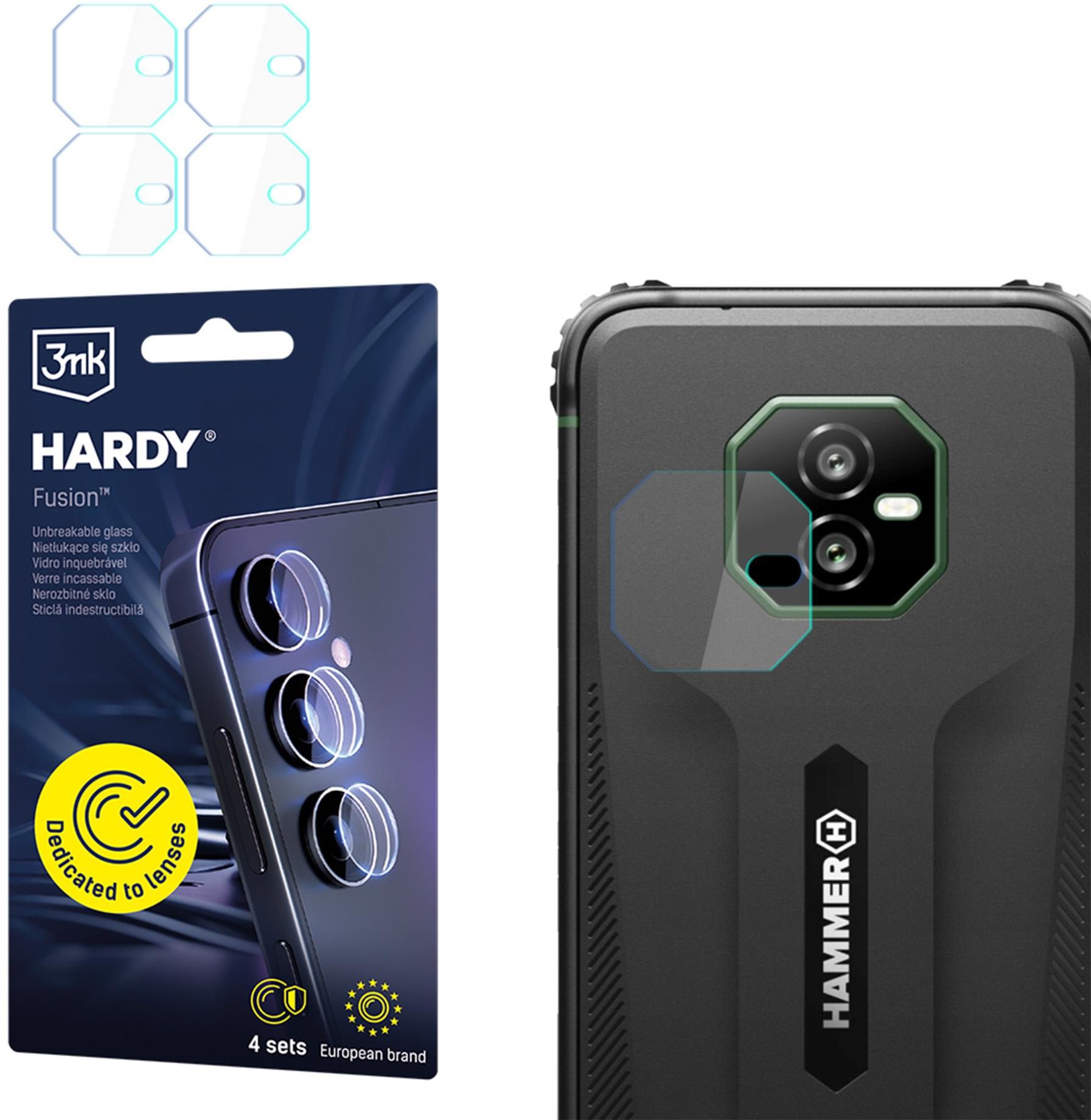 3MK hybridní sklo HARDY Fusion Lens Protection pro Poco M8 5G (4ks)