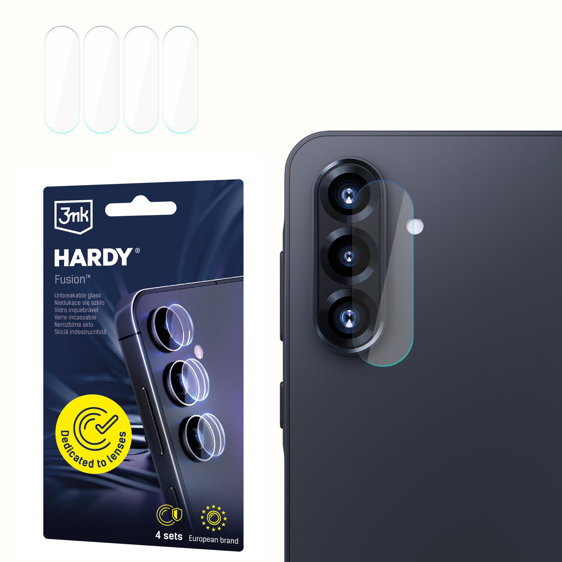 3MK hybridní sklo HARDY Fusion Lens Protection pro Samsung Galaxy A17 5G (4ks)