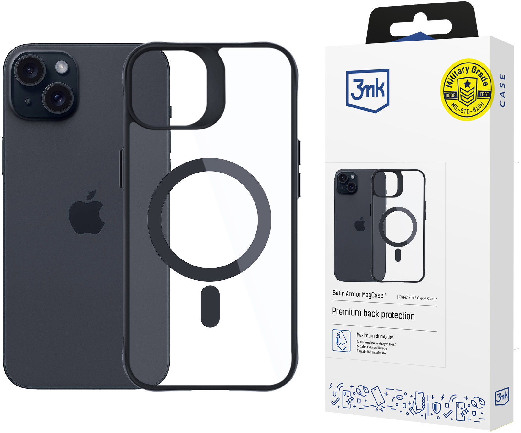 3MK Satin Armor MagCase pro iPhone 15