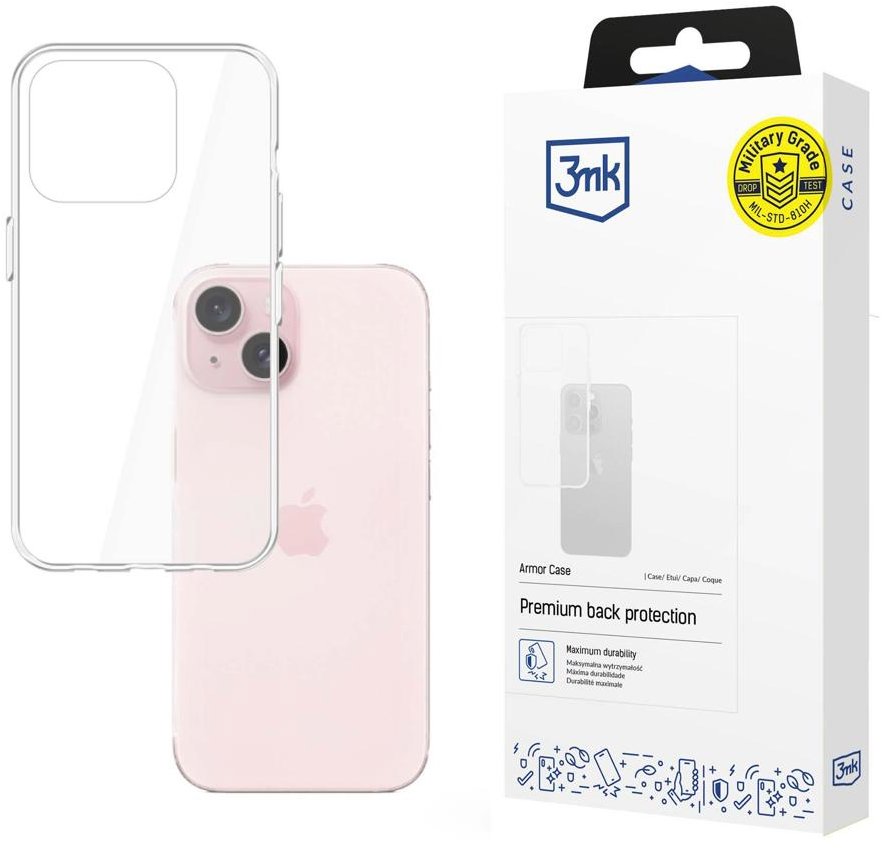 3MK Armor case pro Apple iPhone 15, čirá