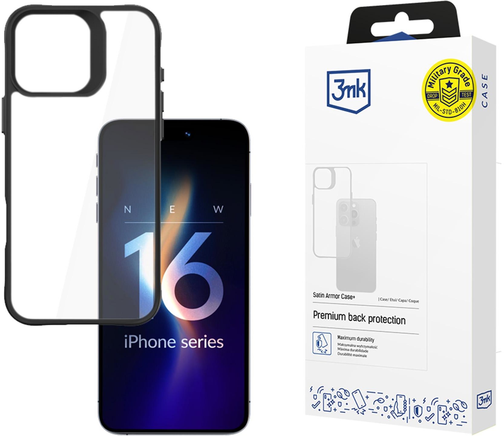 3MK Satin Armor Case+ pro Apple iPhone 16 Pro