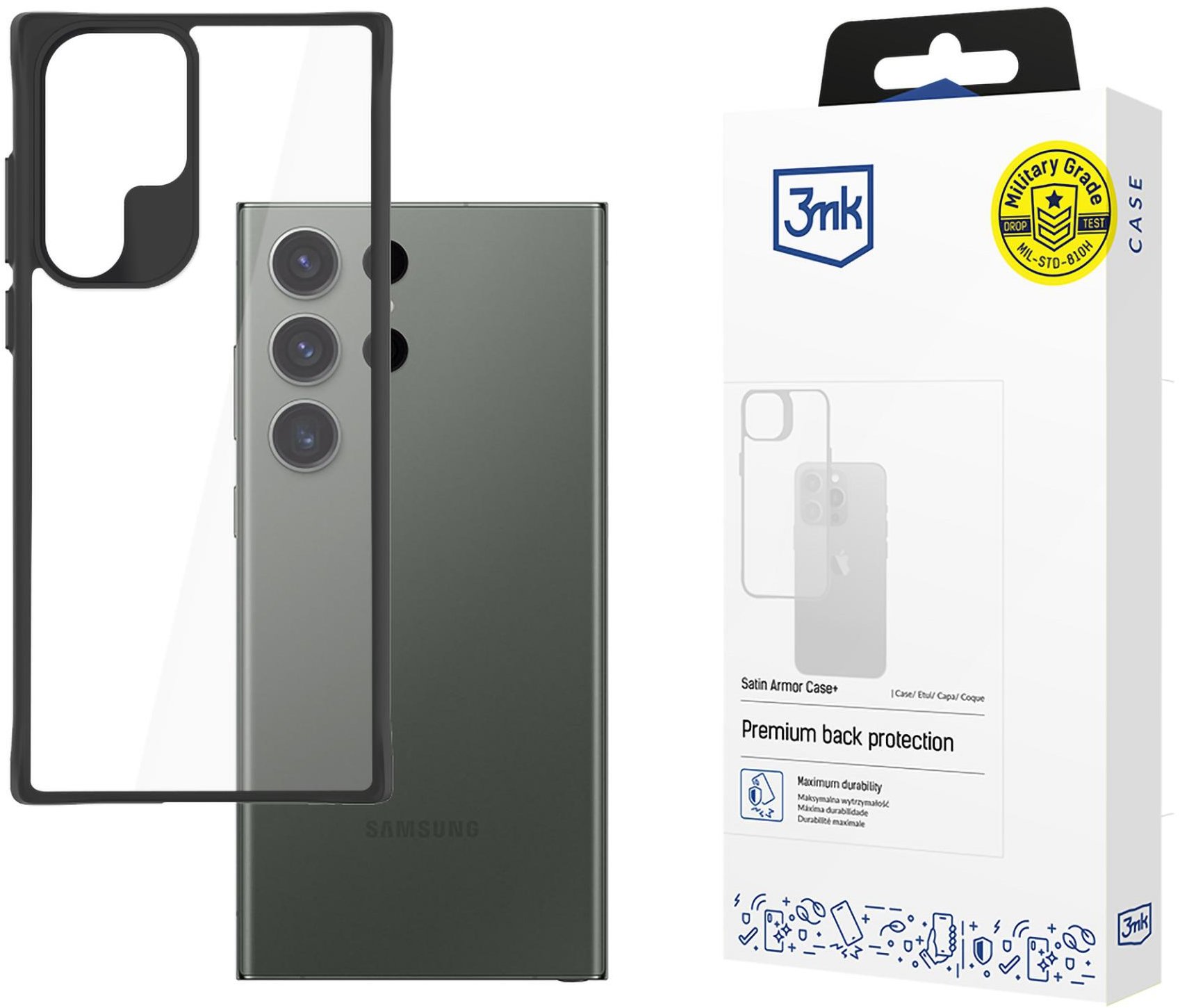 3MK Satin Armor Case+ pro Samsung Galaxy S24 Ultra