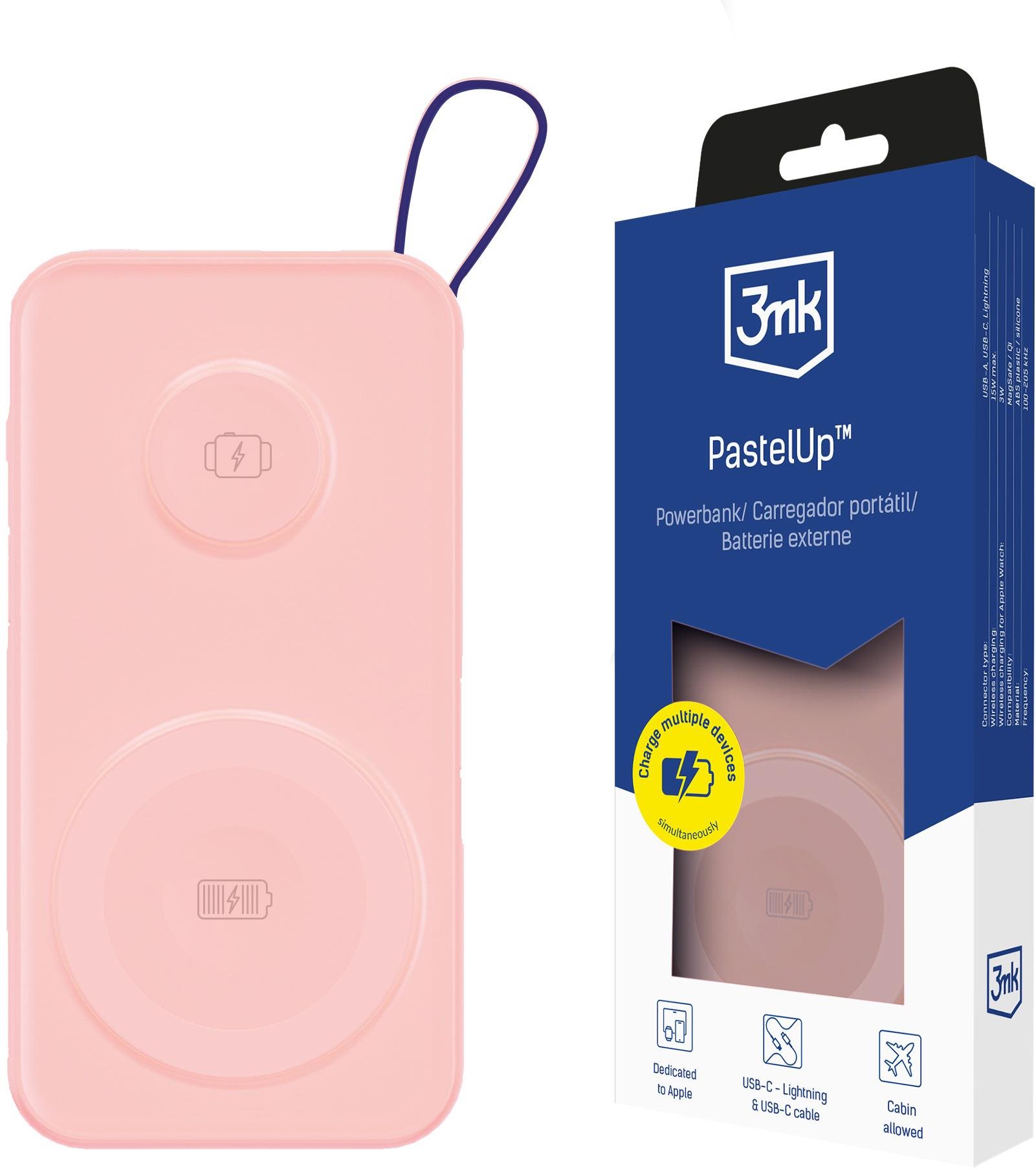 3MK PastelUp 10.000mAh 22.5W růžová