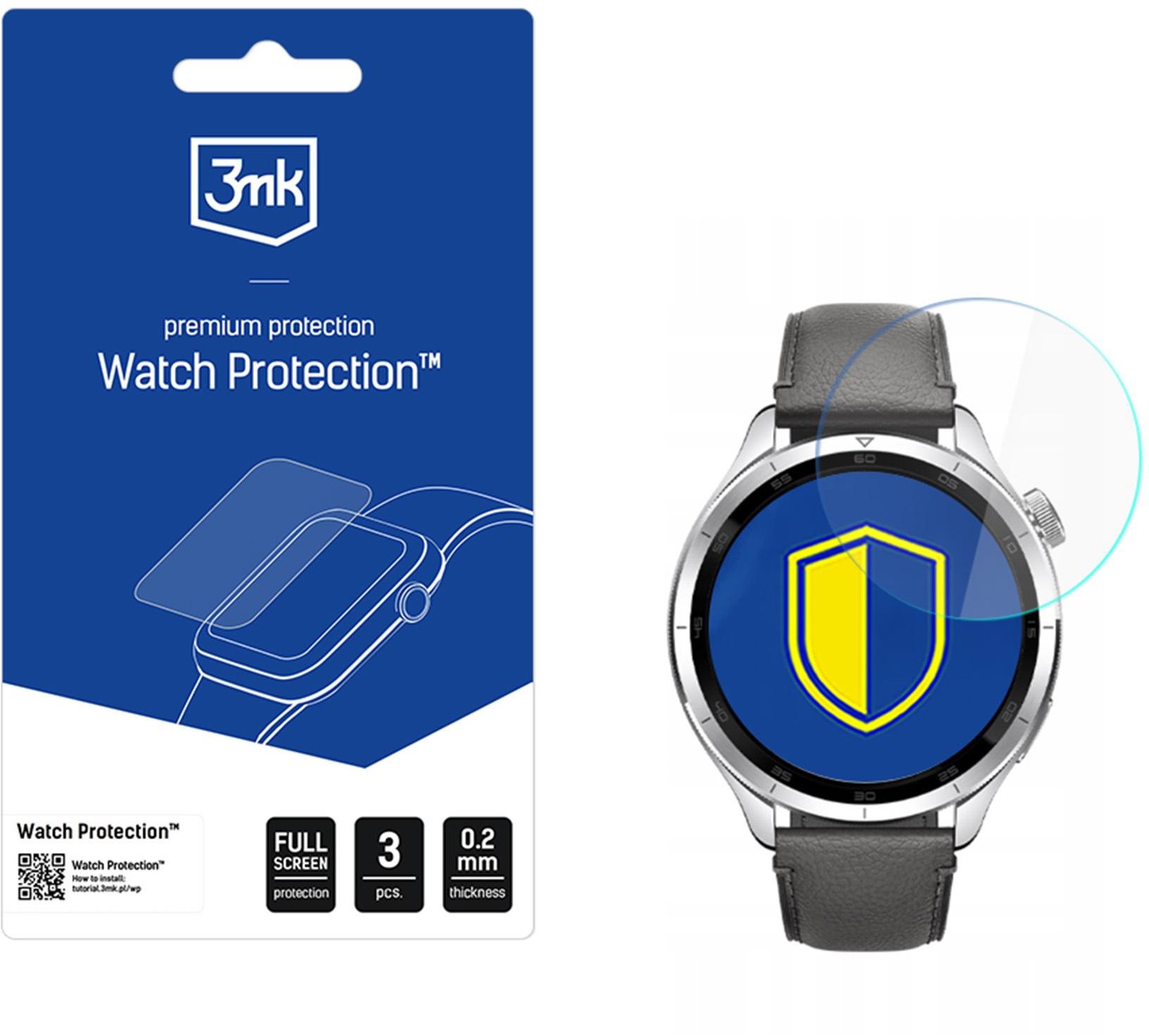 3MK hybridní sklo Watch Protection FlexibleGlass pro Xiaomi Watch S4