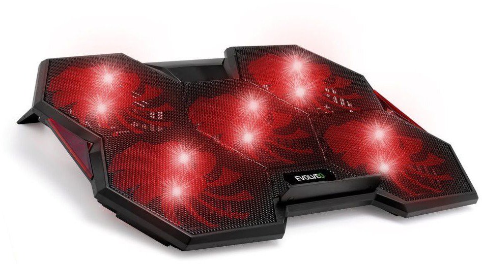 EVOLVEO Ania 14, chladicí podstavec pro notebook, červené podsvícení