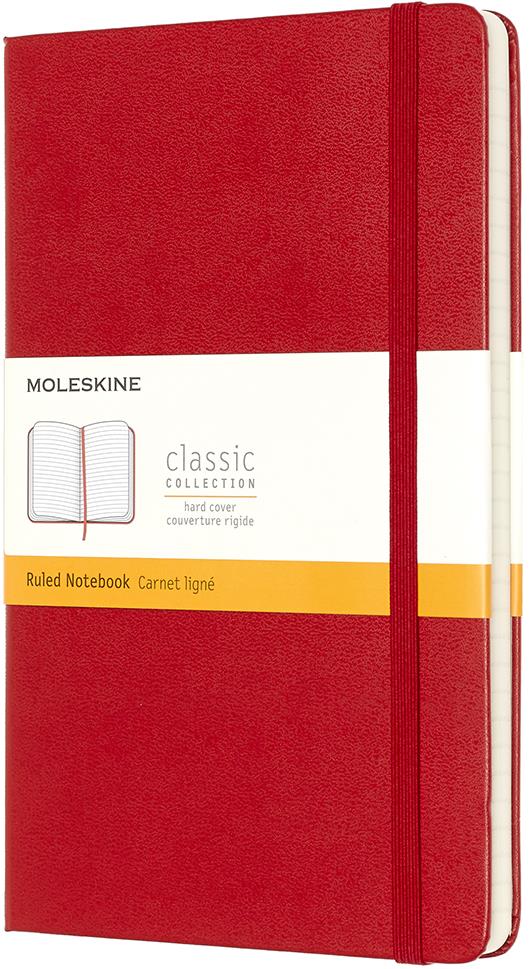 MOLESKINE XL, tvrdé desky, linkovaný, červený
