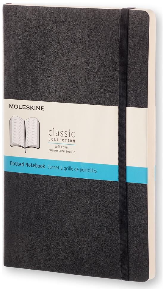 MOLESKINE XL, měkké desky, tečkovaný, černý