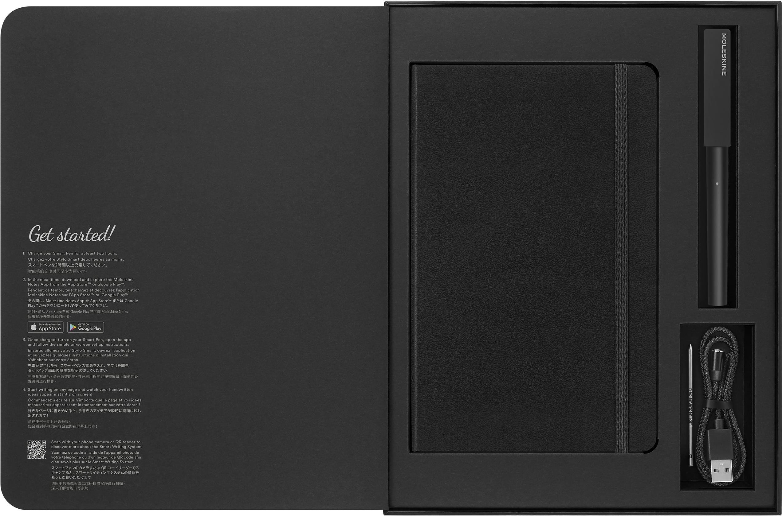 MOLESKINE Smart Writing Set s černým zápisníkem a chytrým perem