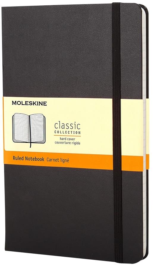 Moleskine S, zápisník s tvrdou deskou a linkovanou vazbou