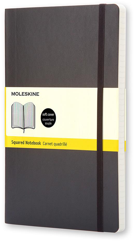 MOLESKINE XL černý zápisník s měkkými deskami a čtverečkovaným papírem