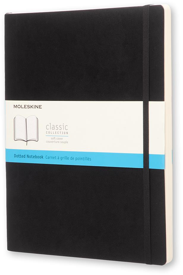 MOLESKINE XL, měkké desky, tečkovaný, černý
