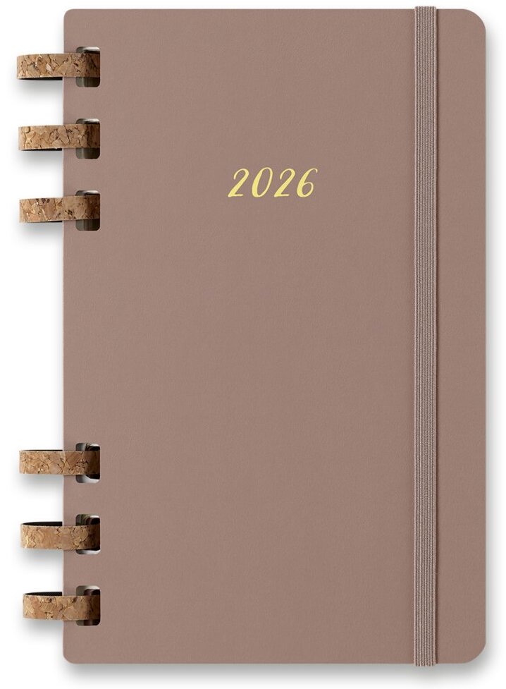 Moleskine 2026 Spiral L - Tvrdé desky, růžový