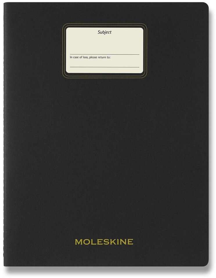 Černý linkovaný sešit MOLESKINE Student XXL