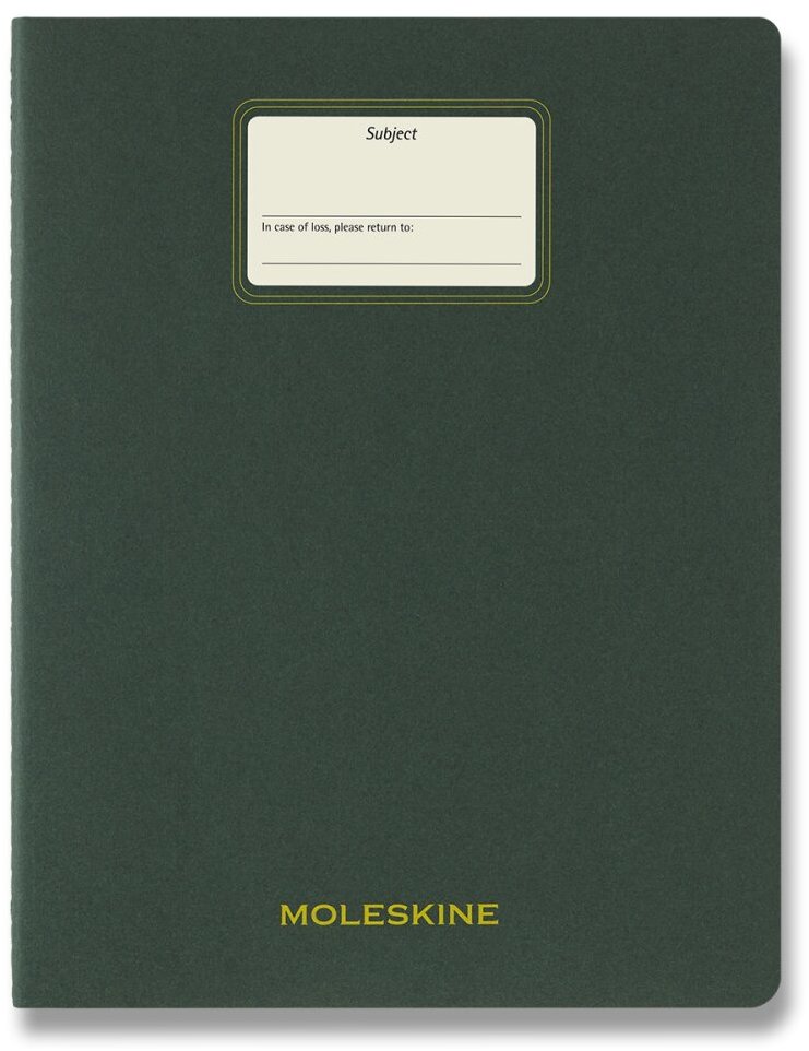 MOLESKINE Student XXL, linkovaný, zelený