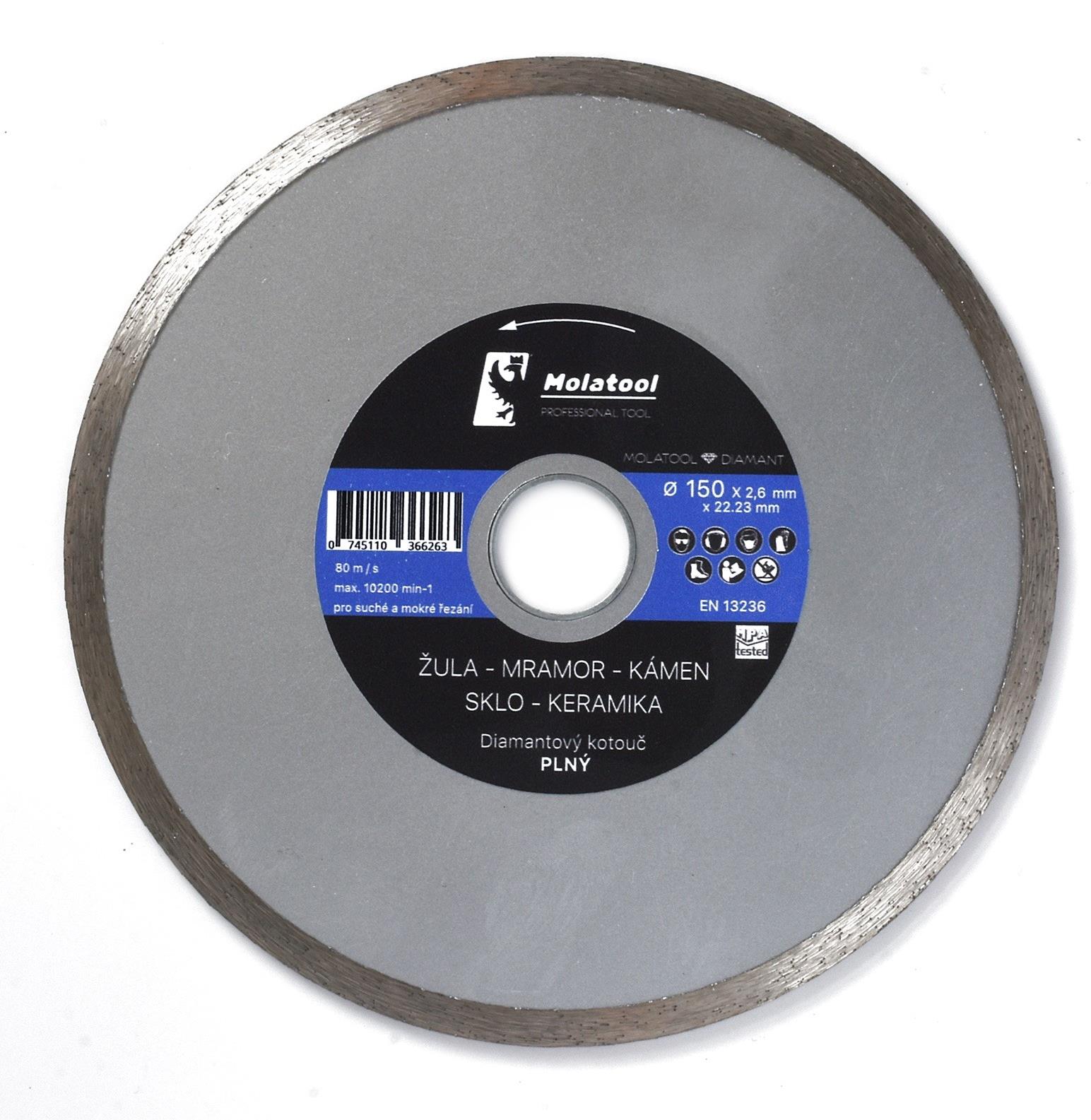 Diamantový řezný kotouč Molatool 150 × 2,6 × 22,2 mm Standard Profi