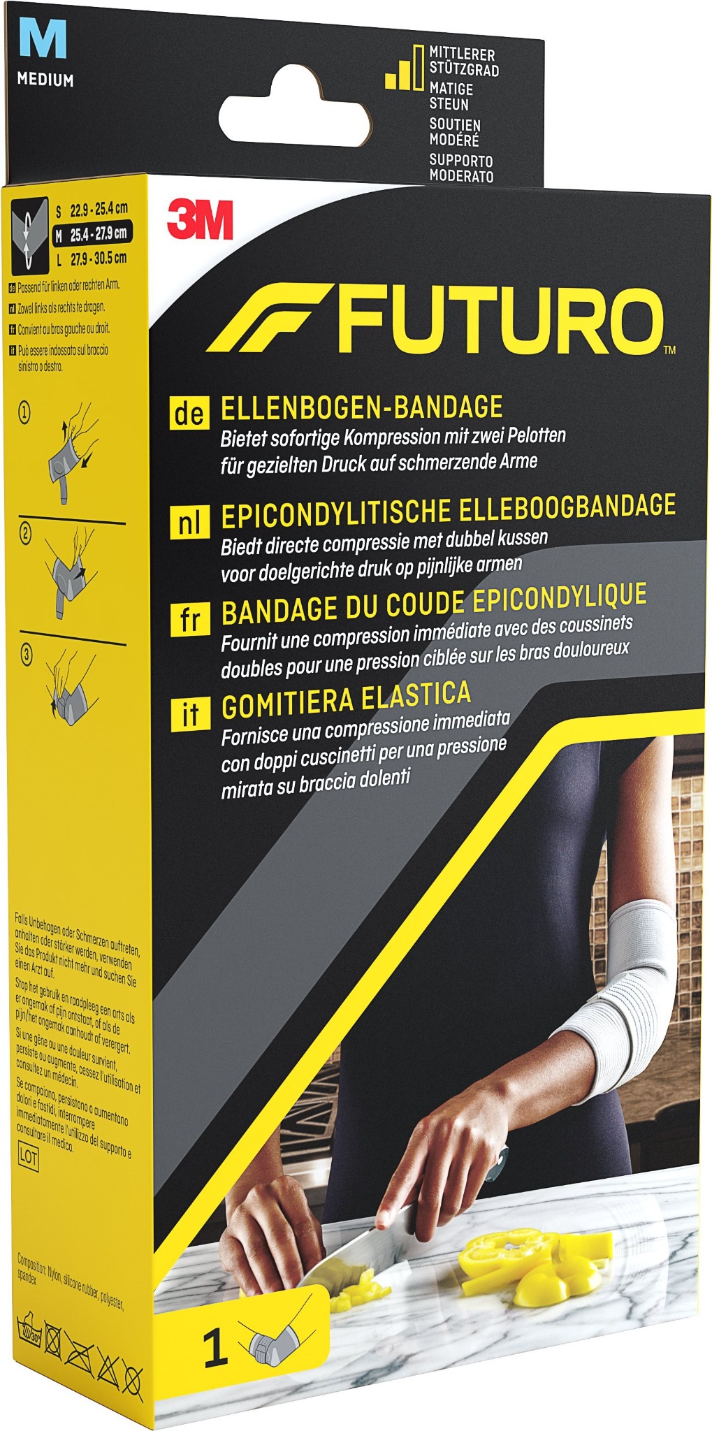 3M FUTURO™ Loketní bandáž s epikondylární páskou, M