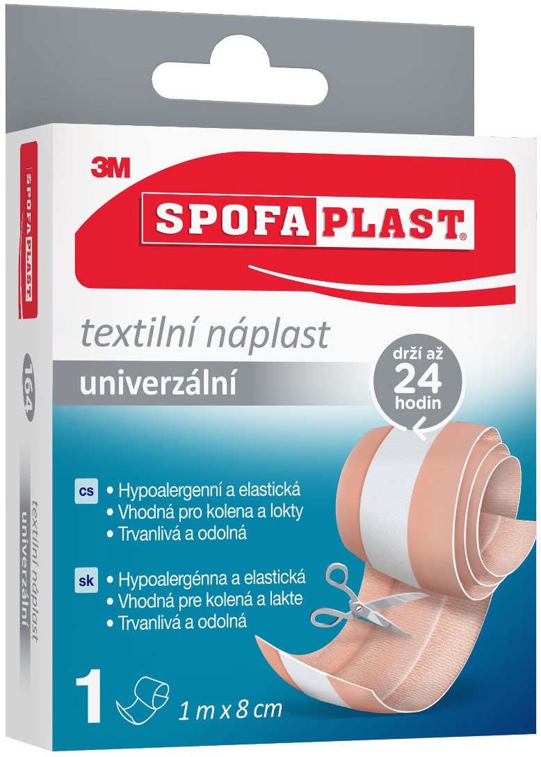Spofaplast Textilní elastická náplast 164, 1 m × 8 cm, 1 ks