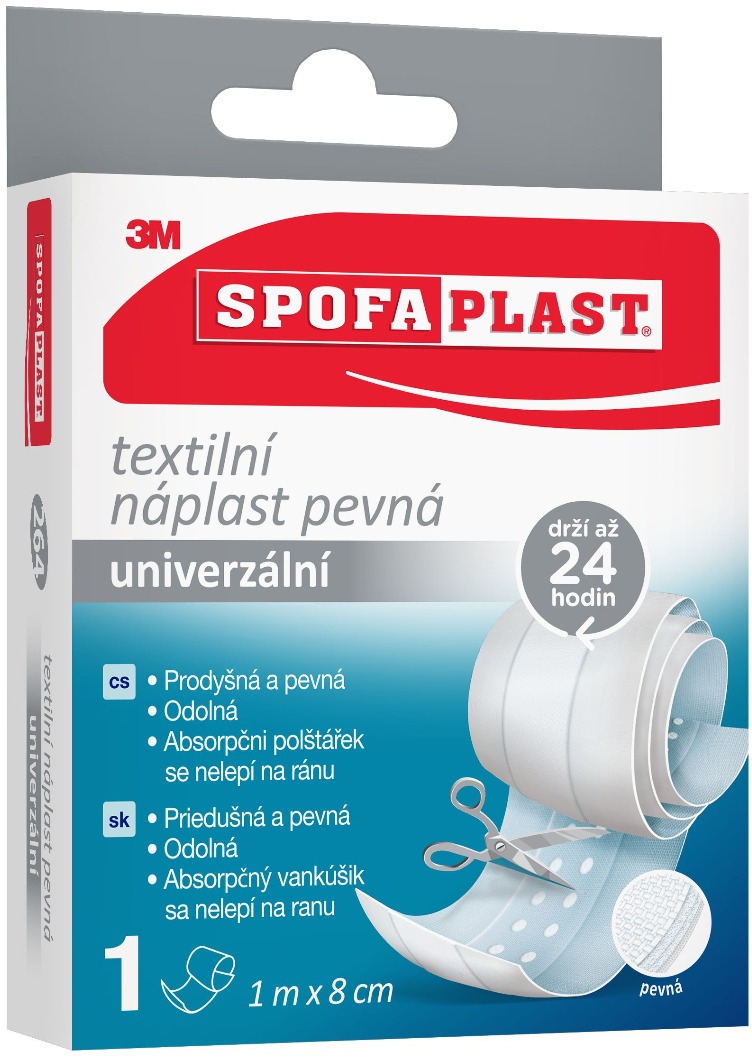 Spofaplast 264 Pevná textilní náplast 8 cm x 1 m, 1ks