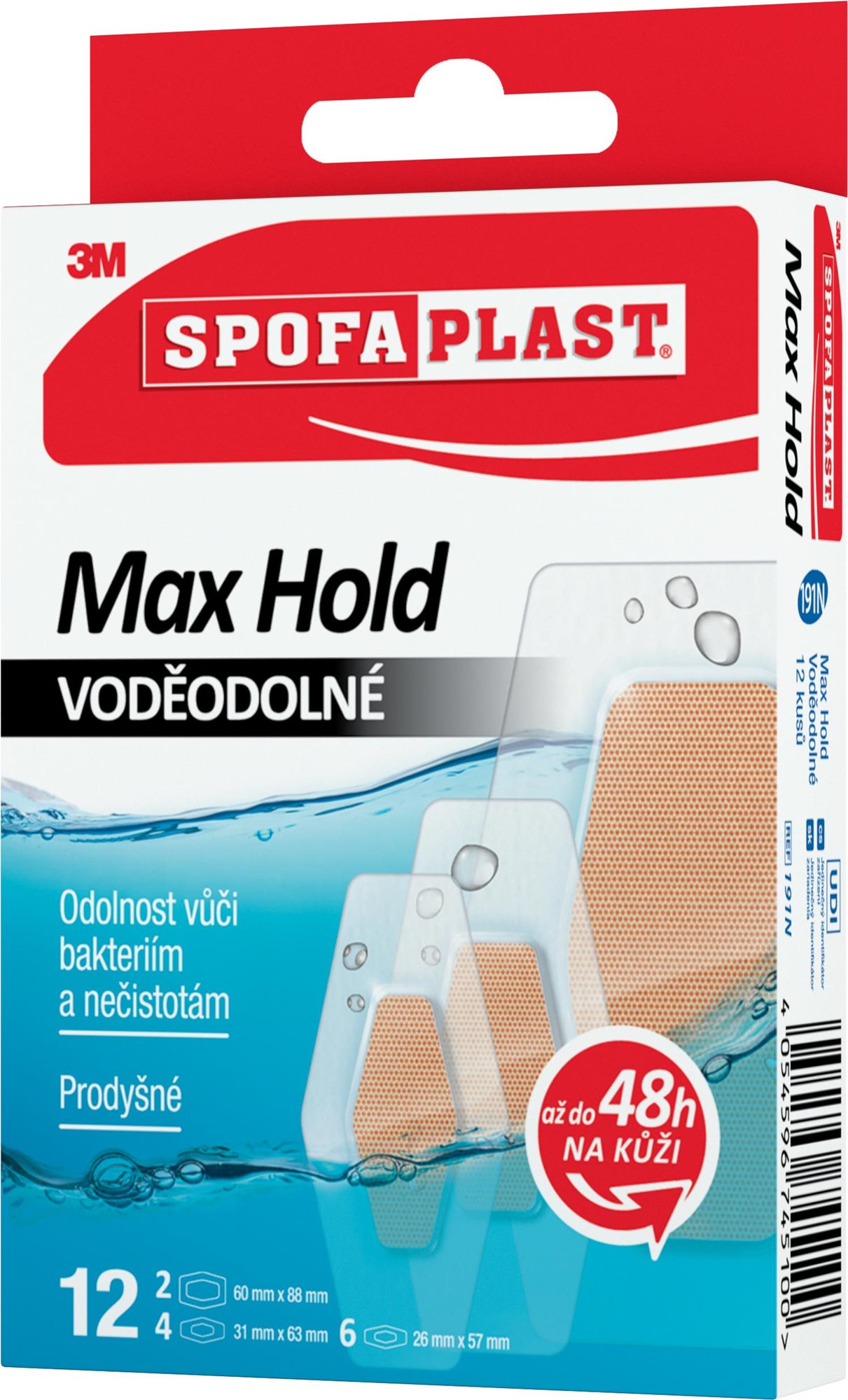 Spofaplast Max Hold Voděodolné náplasti 191N, 12 ks