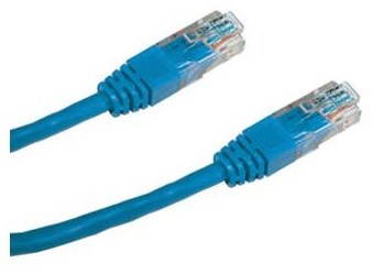 Kabel Datacom CAT6, UTP, 0,25m modrý