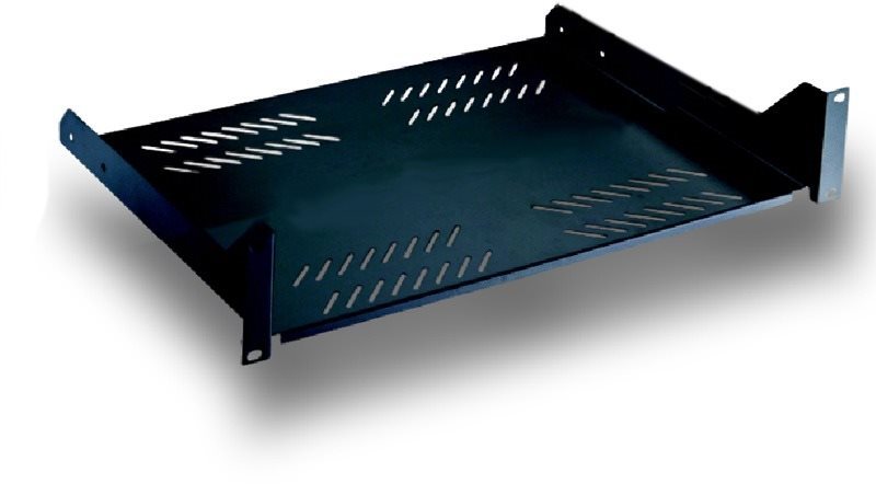 polička 19" 2U, hloubka 280mm, s perforací