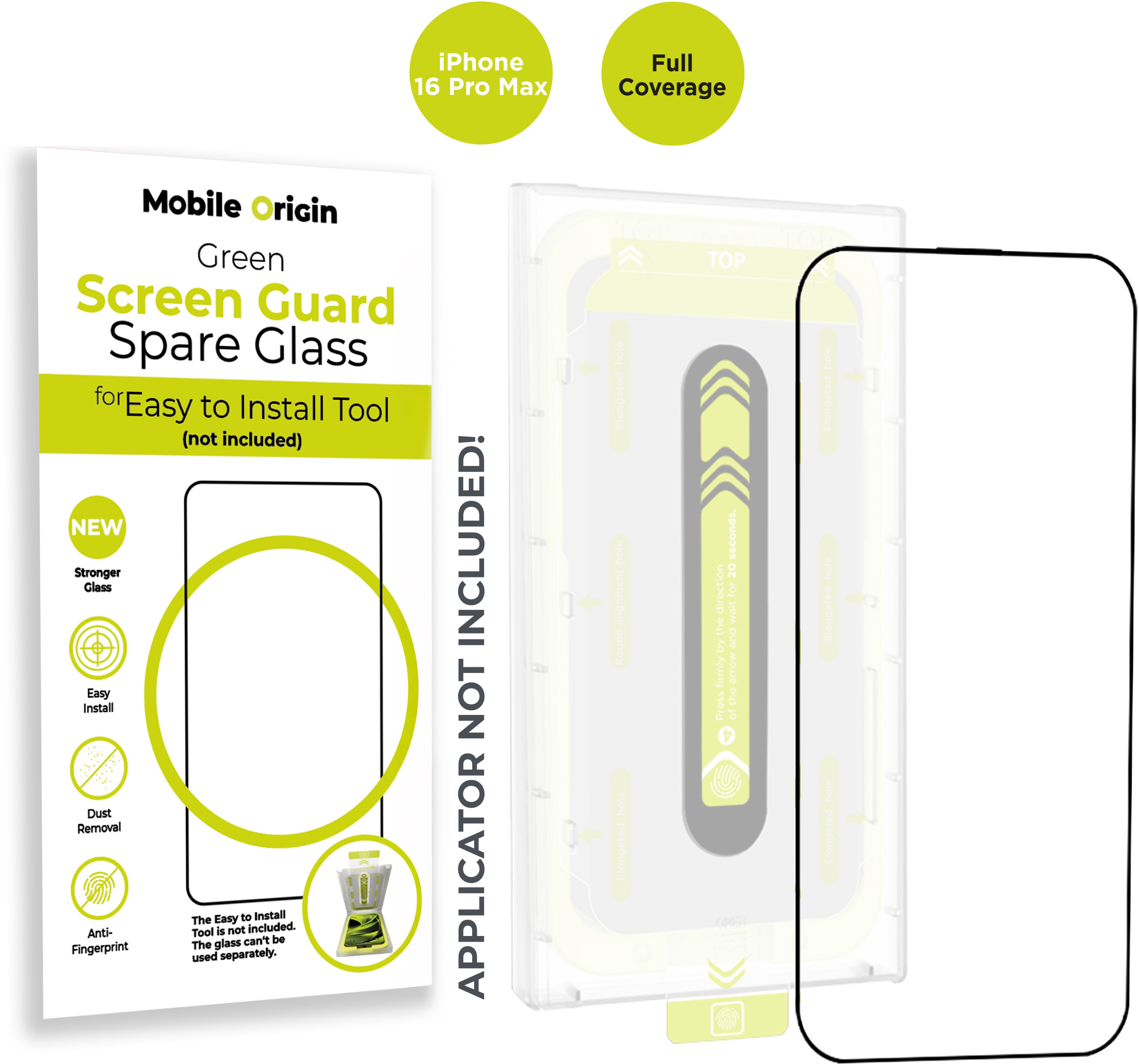 Mobile Origin Screen Guard Spare Glass Full Coverage iPhone 16 Pro Max