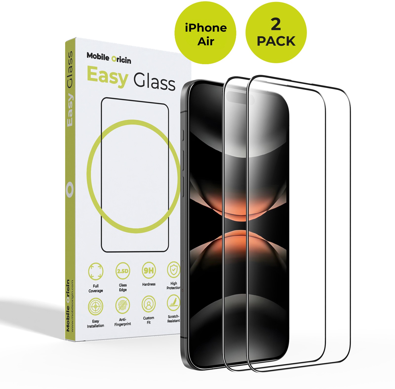 Mobile Origin EasyGlass iPhone Air 2 Pack