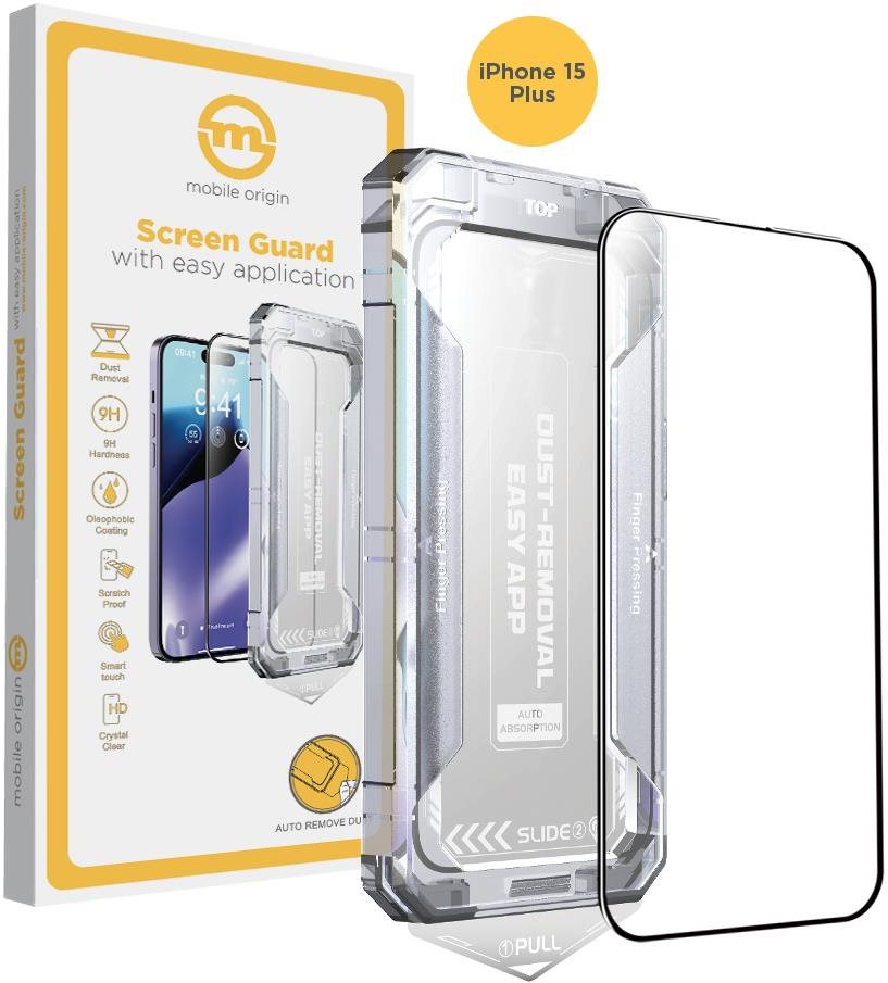Mobile Origin Yellow Screen Guard iPhone 15 Plus s aplikátorem