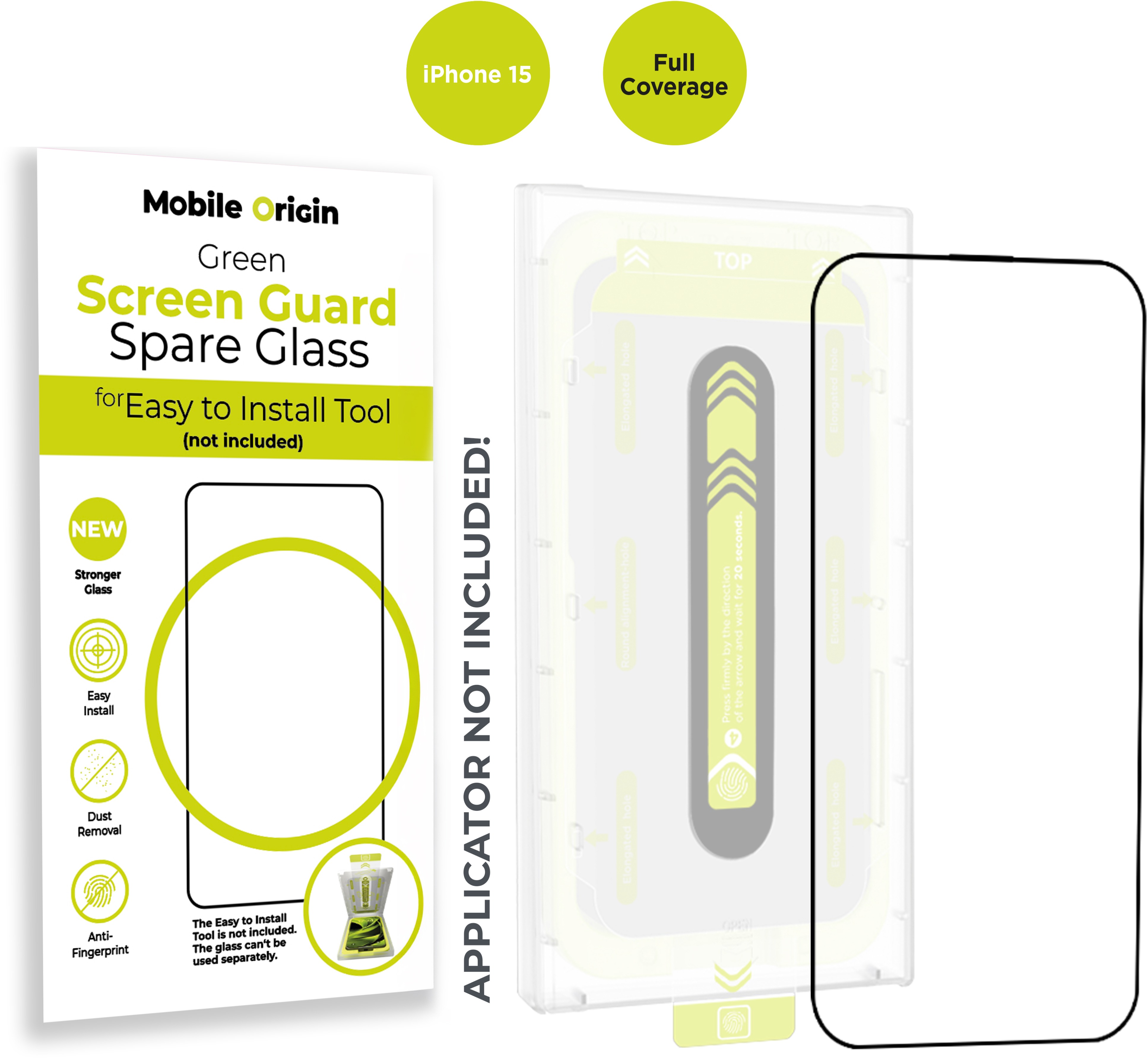 Mobile Origin Orange Screen Guard Spare Glass iPhone 15