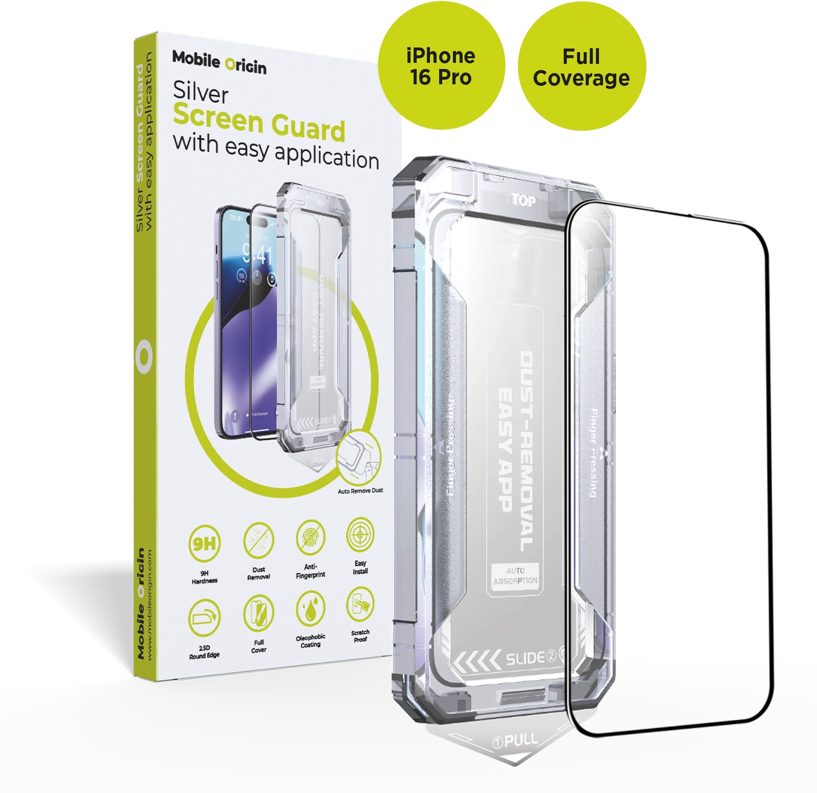Mobile Origin Yellow Screen Guard With Easy Application iPhone 16 Pro