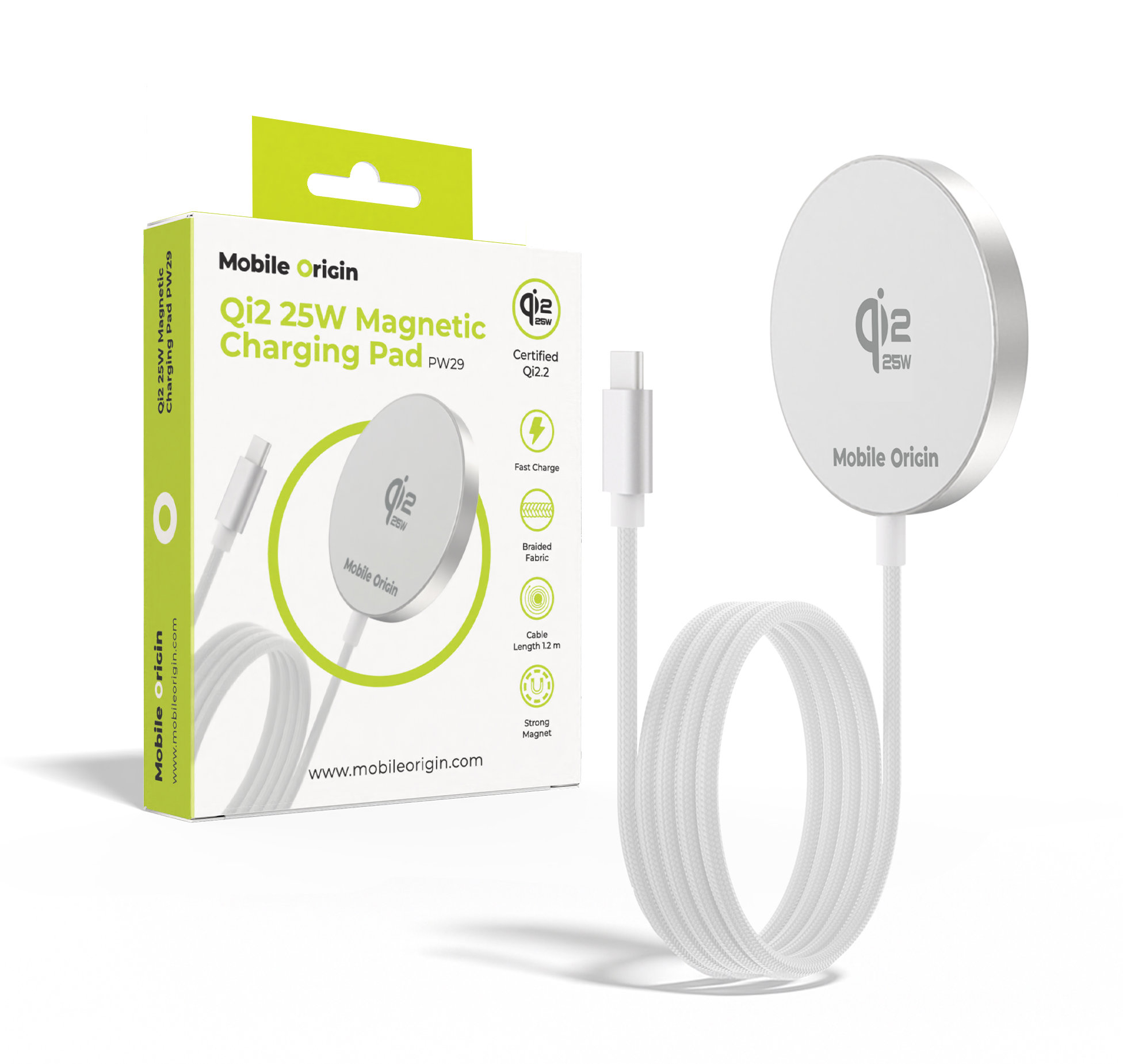 Mobile Origin Qi2 25W Magnetic Charging Pad PW29