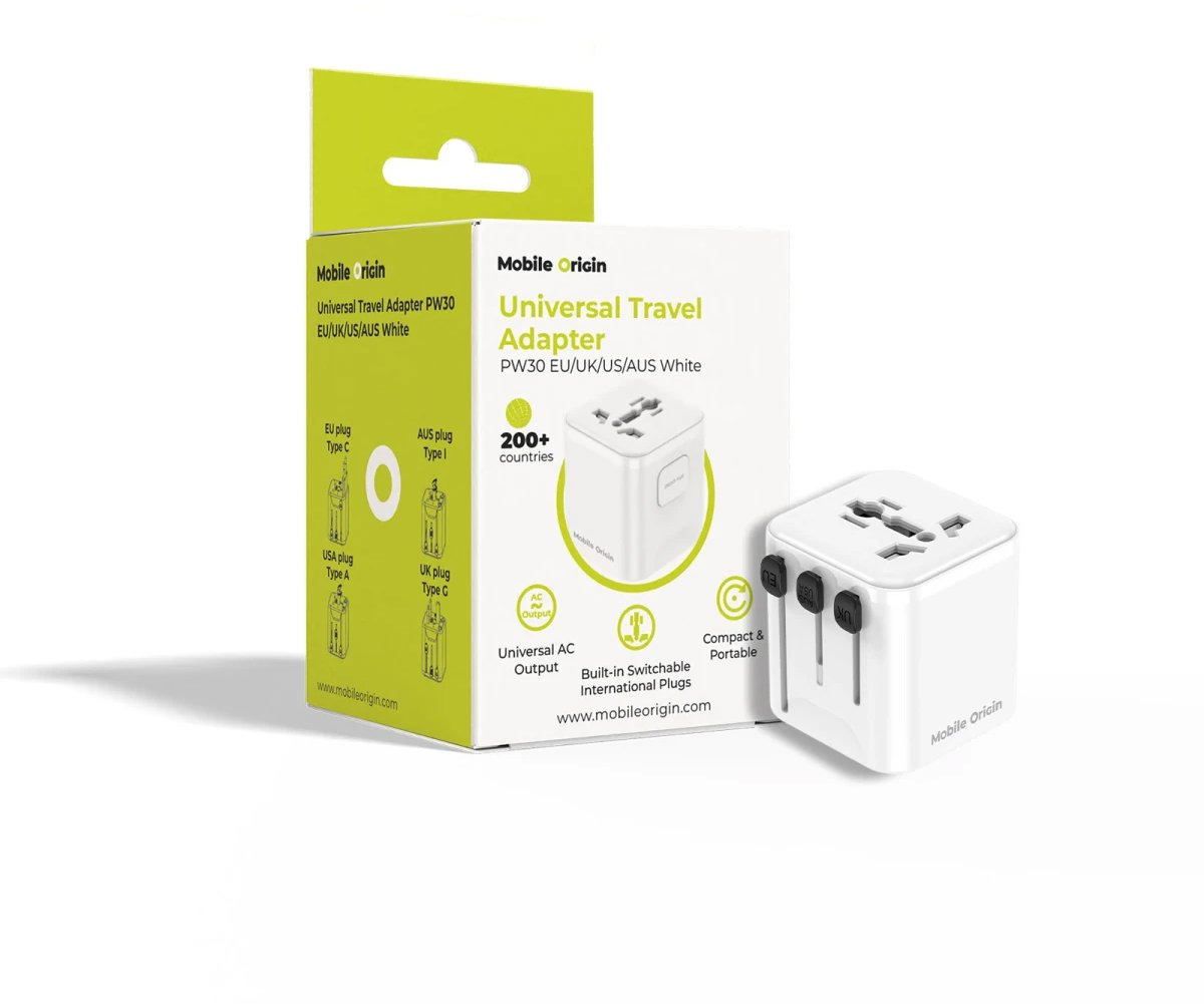 Mobile Origin Universal Travel Adapter PW30 EU/UK/US/AUS White