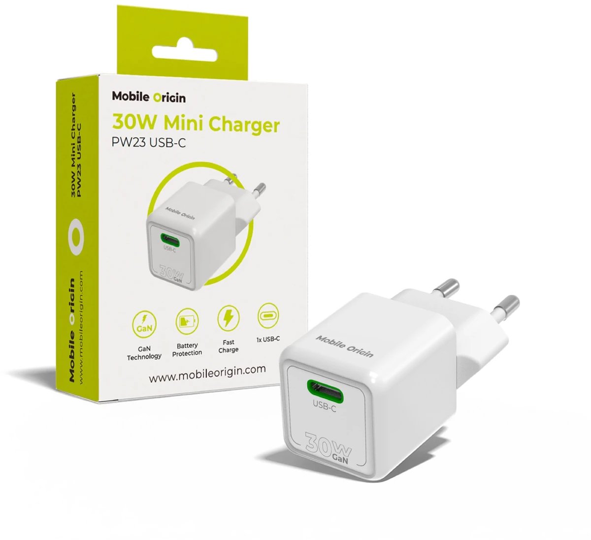 Mobile Origin 30W Mini Charger PW23 USB-C