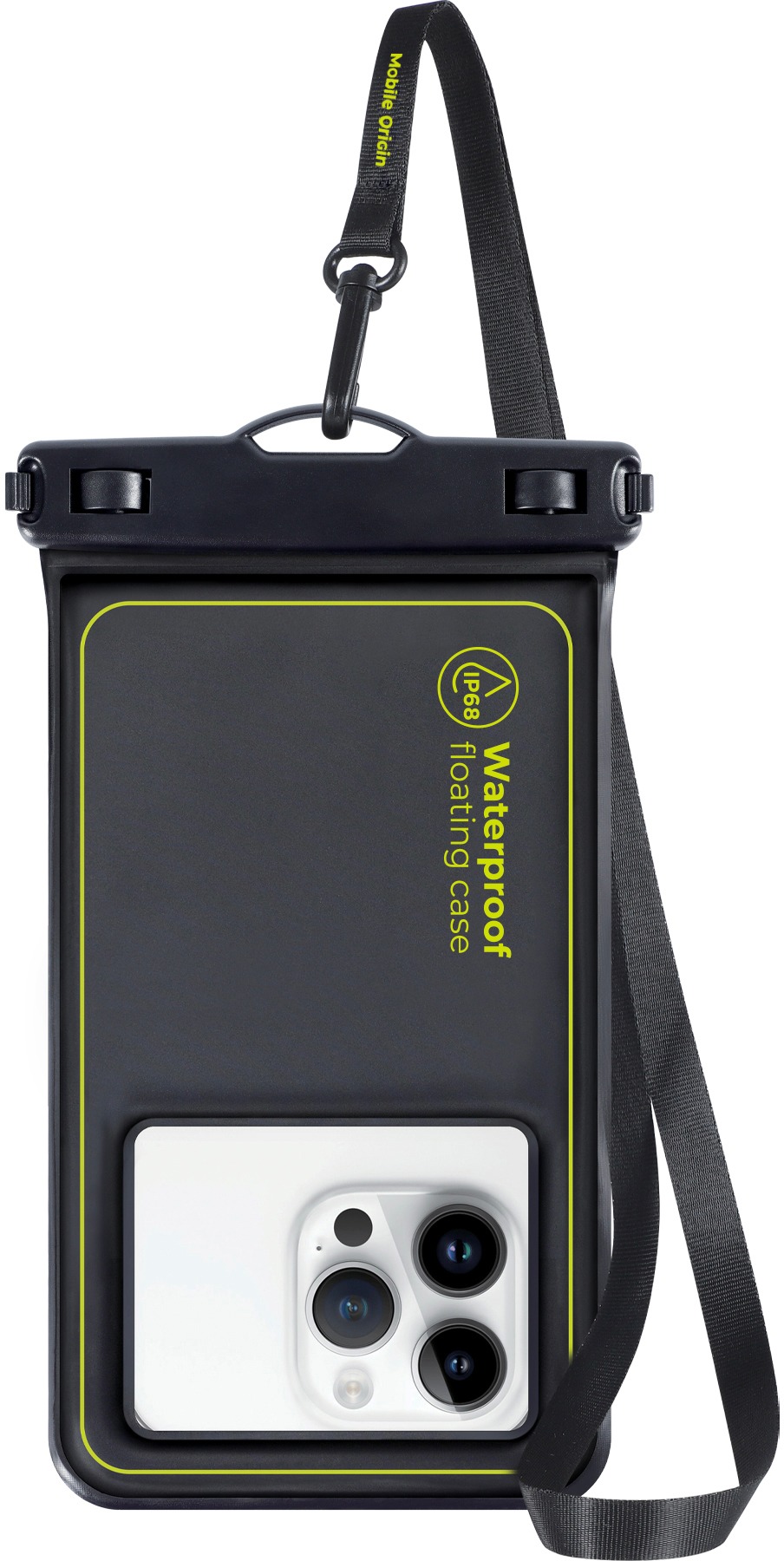 Mobile Origin Waterproof Floating Case 6.5" Black/Green