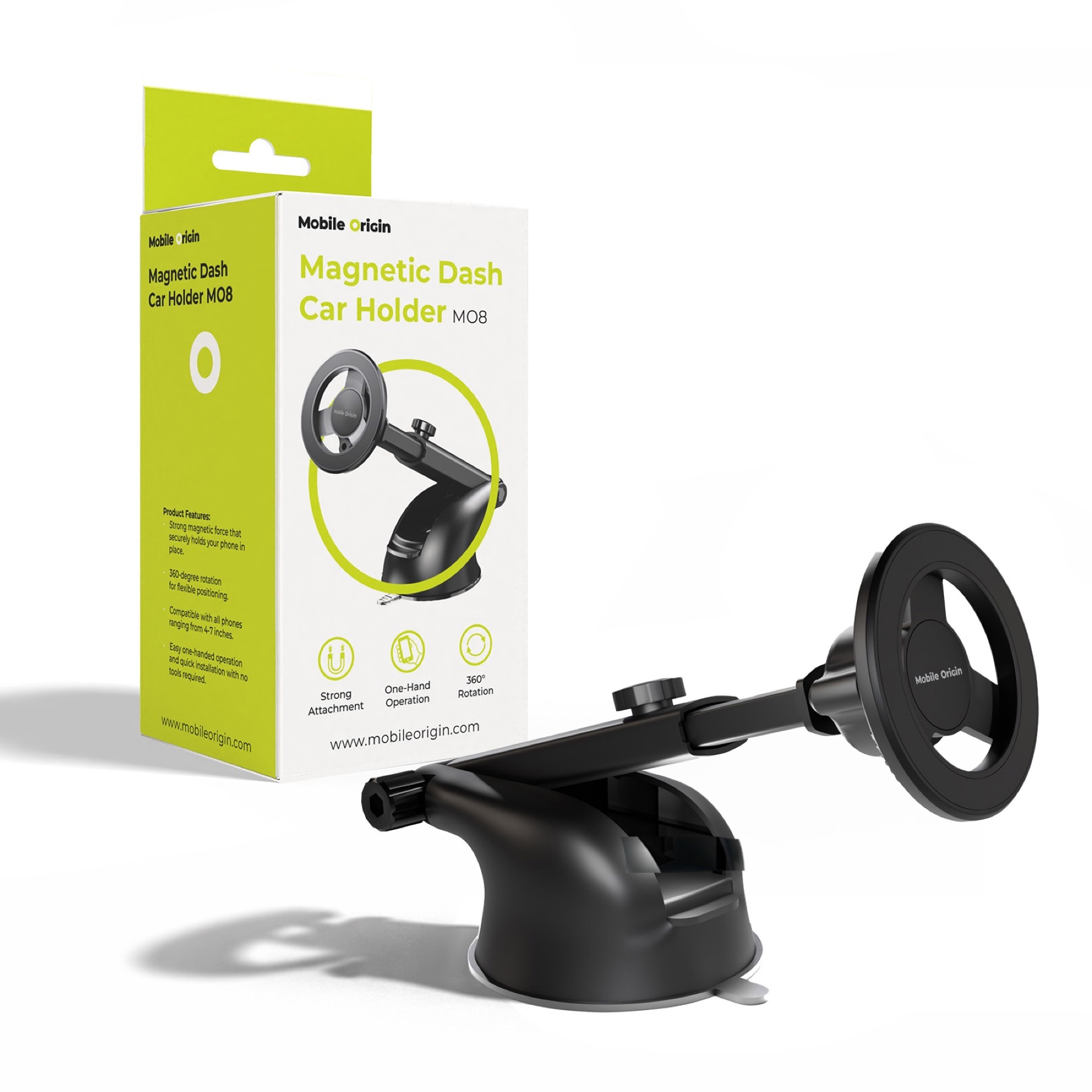 Mobile Origin Magnetic Dash Car Holder MO8 Compatible with MagSafe