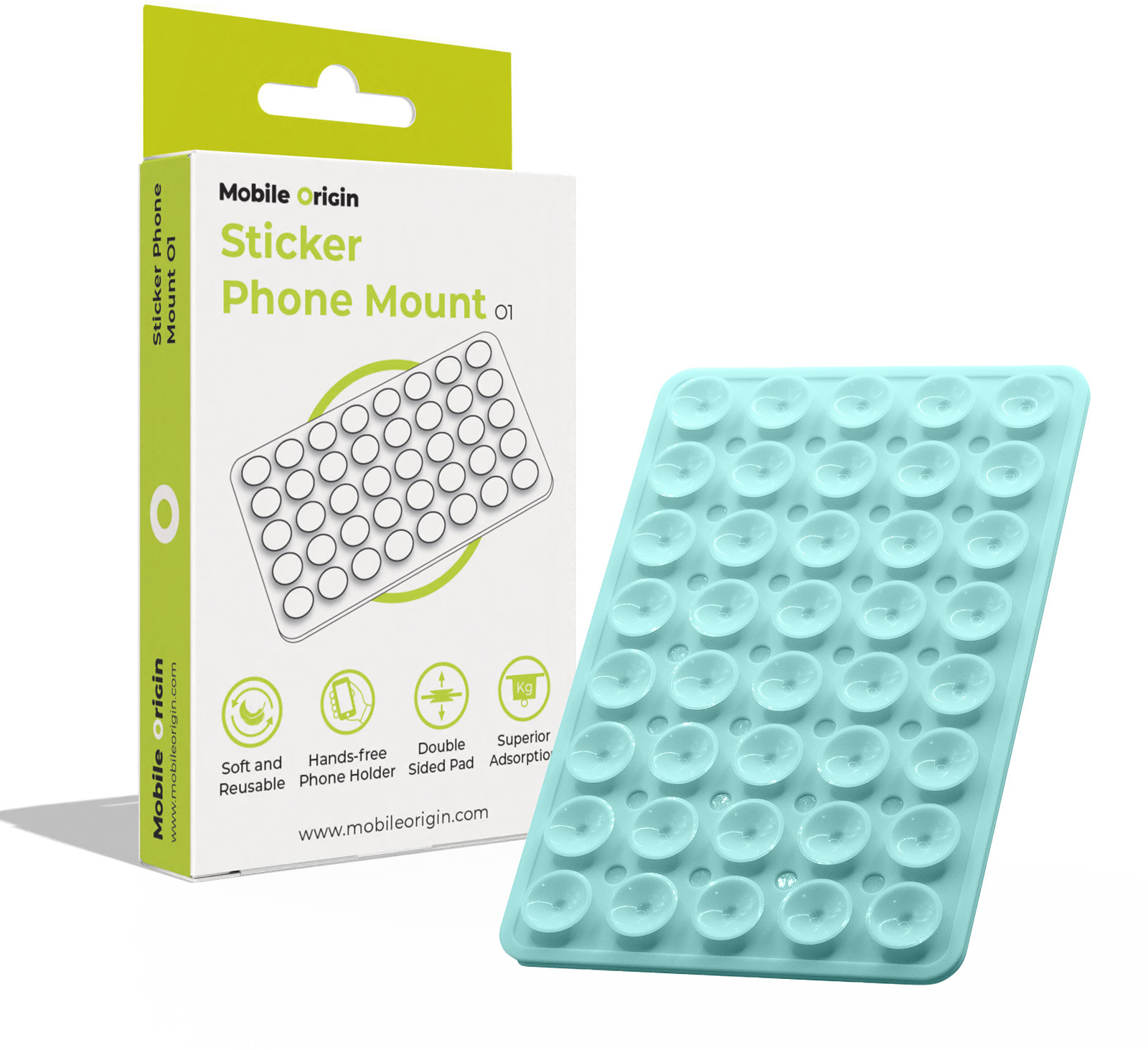 Mobile Origin Sticker Phone Mount O1 Baby Blue